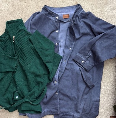 2 Lot POL Womens M Button Snap Jacket Bradley Zephyr Wool Cardigan Sweater