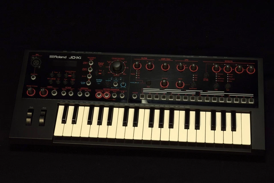 Roland JD-Xi Analog/Digital Crossover Synth 37-Key w/ Mic & Adapter - Image 2 of 4