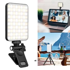 Selfie Light with Front Back Phone Clip High Power 80 LED 2000mAh Rechargeable-