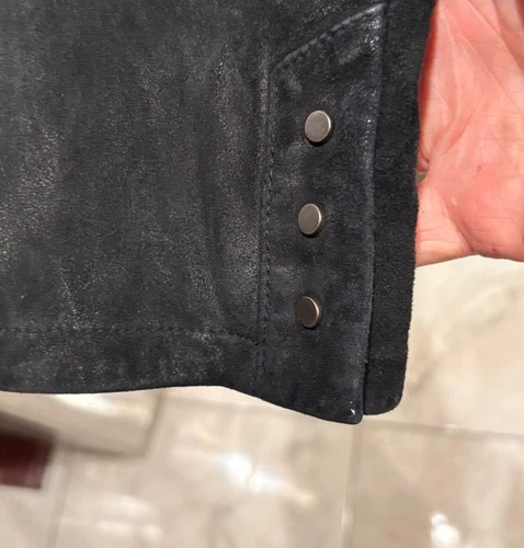 John Varvatos Goat Suede Black Jacket Size 50 image 8