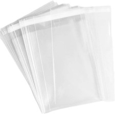 150 Pcs 5-1/2'' x 7-1/2'' Clear Cellophane Cello Bags,Thick Greeting Card Plasti