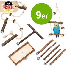 Sitzstangen für Wellensittich 9x Vogelstangen Vogelkäfig Zubehör Vogelzubehör