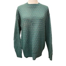 Lord Jeff Vintage Men  s Fine Cotton knit Sweater, Size Large