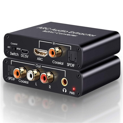 HDMI ARC Audio Extractor 192KHz Digital Analog Converter 5.1 Koaxial Splitter