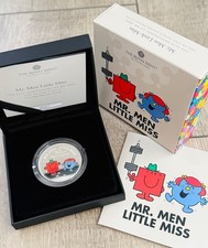 Mr. Men & Little Miss 1oz .999 Silver Proof UK Coloured £2 Coin 2021 Royal Mint