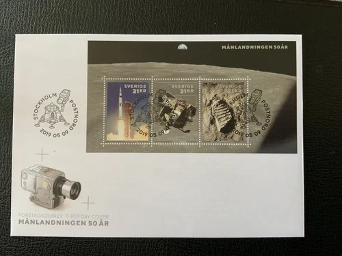 Sweden 2019 #2844 First Man On The Moon 50th Anniversary - FDC