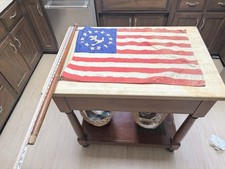 Vtg US Boat Flag 13 Star Anchor Marine Stern ...