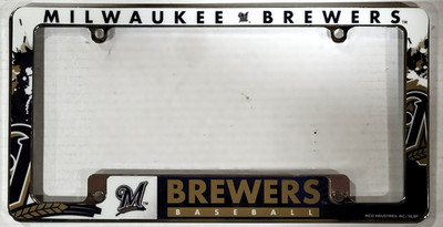 MLB Milwaukee Brewers Metal License Plate Frame (AFC4501B)