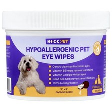 Hypoallergenic Pet Eye Wipes, For Dogs Cats, Coconut, 100 Pads