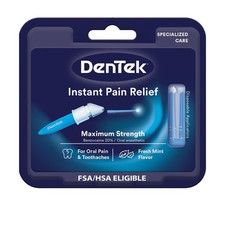 DenTek Instant Oral Pain Relief Kit with Benzocaine, 50 Treatments 2 Piece Set