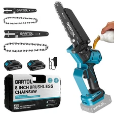 Mini Chainsaw 8” & 6” Compatible with Makita 18V Batteries, Cordless