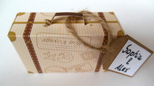 Kleiner Koffer + Kärtchen Geldgeschenk personalisiert Geburtstag, Hochzeit Reise