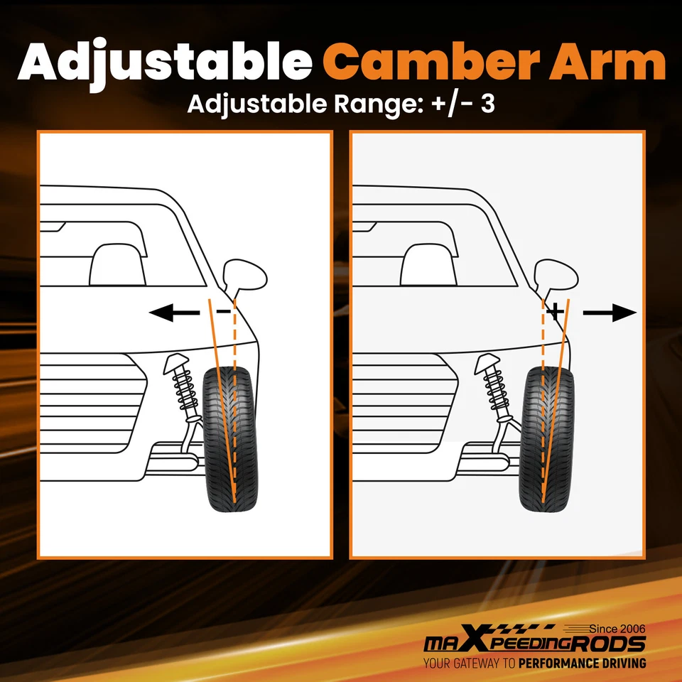 Brazos inclinables traseros ajustables + brazo de puntera para 1998-05 Lexus IS300 GS300 GS400 GS430 Foto 2 de 4