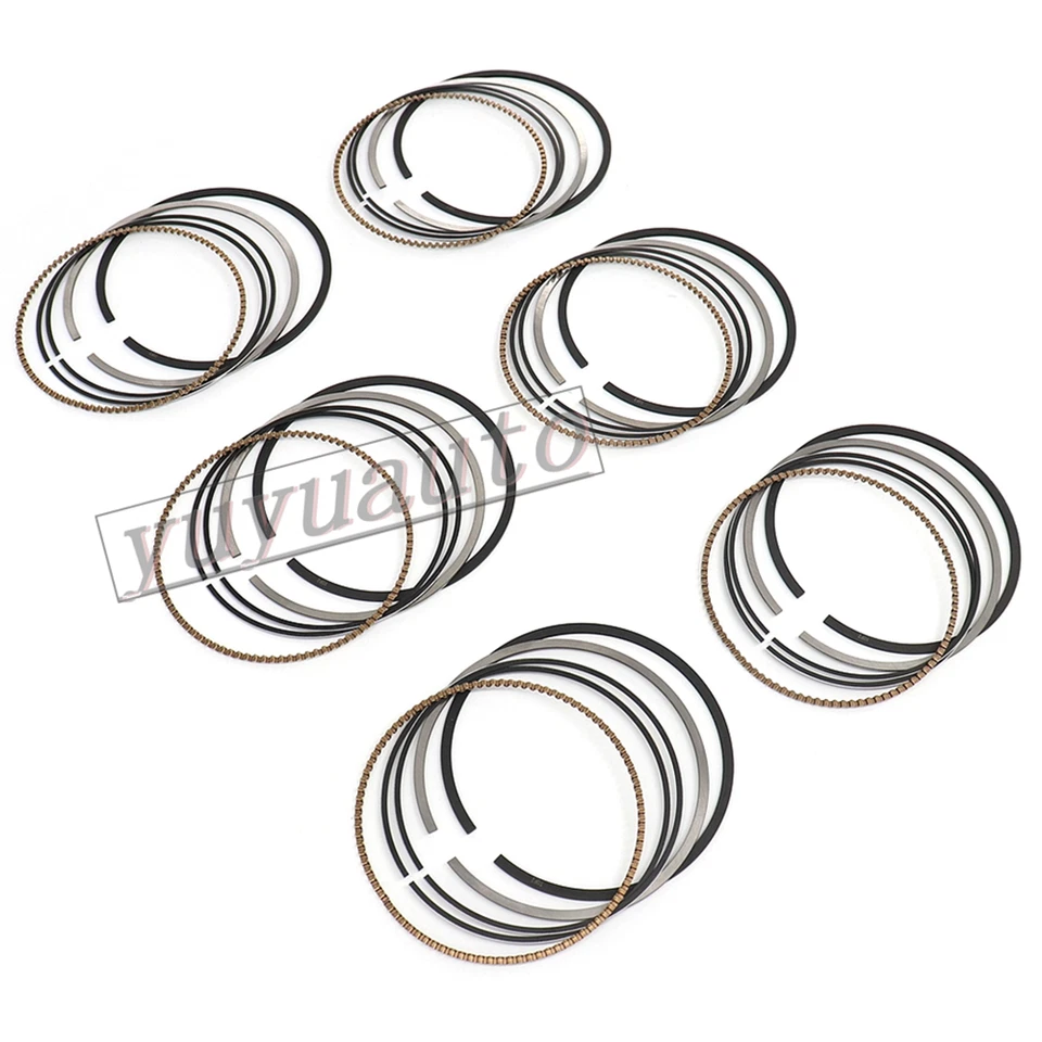 6x Piston Ring Set STD For VOLVO S80 V70 XC60 XC70 XC90 3.2L B6324S L6 T6 - Image 2 of 3