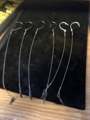 new fishing hook 6 wire snelled 5/0  barracuda live bait rigs