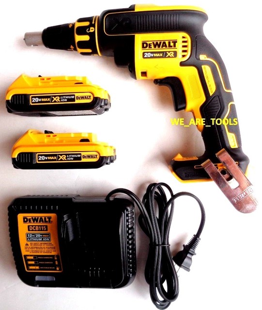 DeWalt DCF620 20V Cordless Drywall Screwgun, 2) DCB203 Battery, Charger