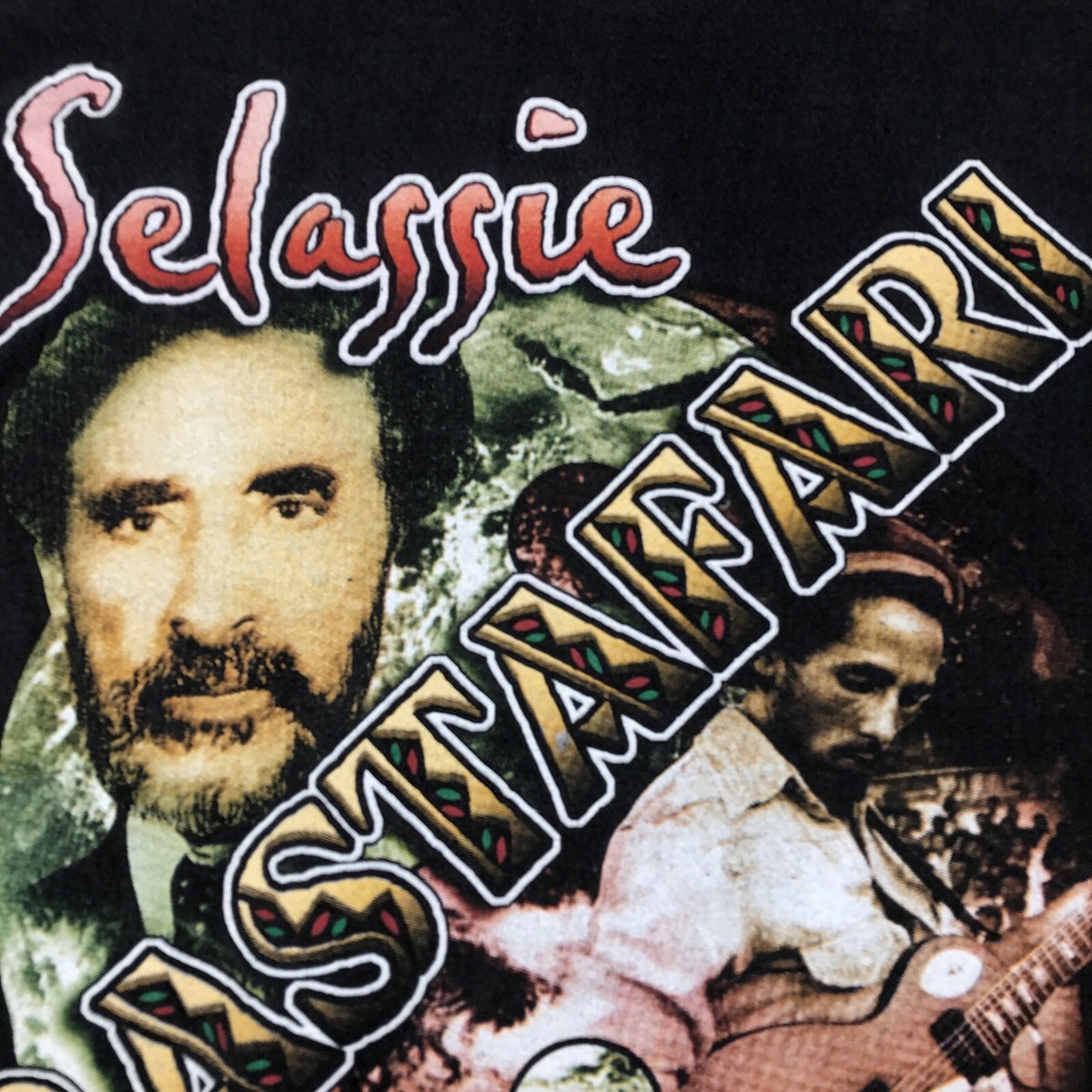 vintage 90s BOB MARLEY HAILE SELASSIE T-Shirt XL rastafari