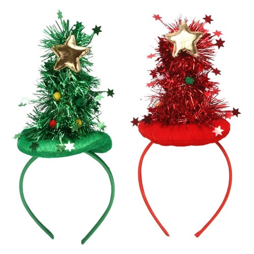 Glitter Santa Hat Headband Glowing Tree Hairband Christmas Party eBay