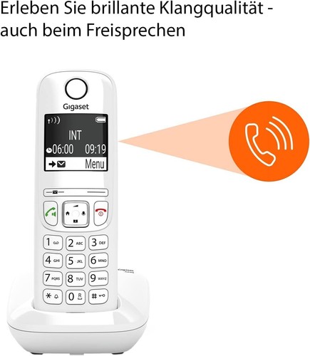 Gigaset AS690 DECT-Telefon, großes Display, brillante Audioqualität, weiß - Zdjęcie 4 z 6