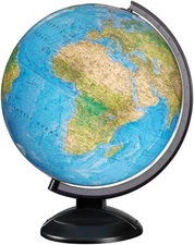 Ready to Assemble World 12" Diameter Globe, USA Cartography, Modern Acrylic Glob