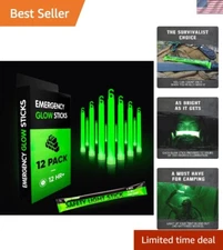 360-Degree Illuminating Glow Sticks - Lasting 12 Hours, Waterproof & Non-Toxic