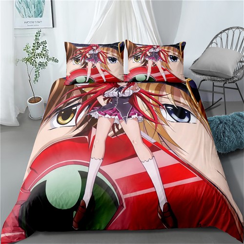 High School DxD Single Double Queen King Bed Quilt Doona Duvet Cover Set - Foto 1 di 2
