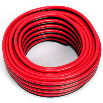 Lautsprecherkabel 2x4,00mm² - 10m - rot-schwarz - CCA - Audiokabel - Boxenkabel
