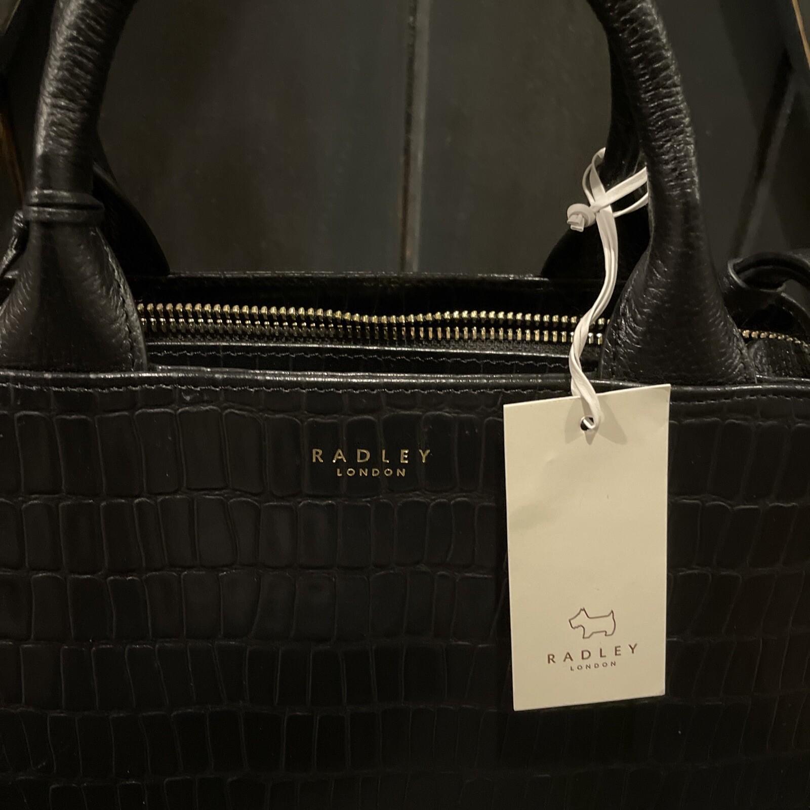 Radley London Liverpool Street Multiway Croc Embossed Leather Satchel