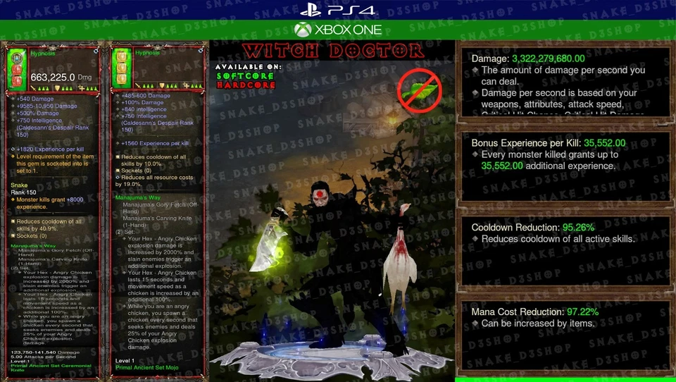 Diablo 3 - PS4/5 - Xbox One - Conjunto exp modificado para todas as classes V.2 - 35k válido até - Imagem 2 de 4