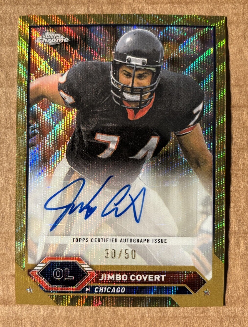 2023 Topps Composite Jimbo Covert Topps Chrome Auto Gold Refractor /50 TCA-JCO