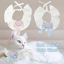 Stylish Enchanting Fashionable Cute Cat Bib Collar Drool Towel Size Small Medium