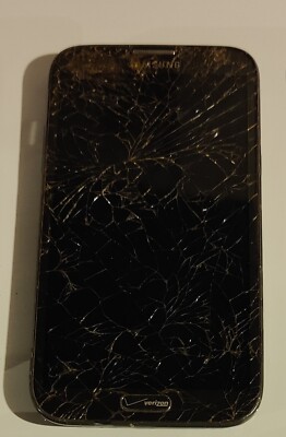 Samsung Galaxy Note 2 Ultra 4G Slate Gray Black 16GB Verizon CRACKED FRONT N7100