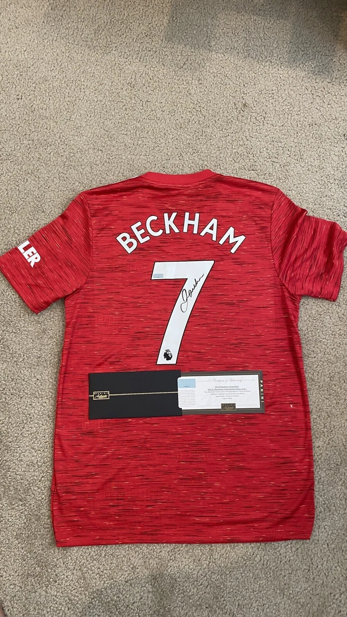 David beckham signed sales manchester united jersey