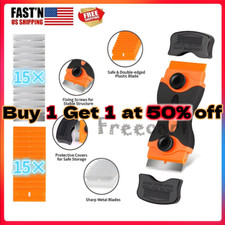 30PCS Razor Blade Scraper Double Edge Razor S...