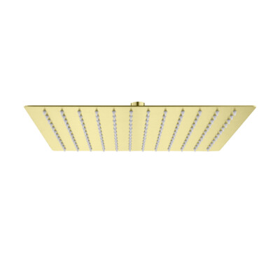 Regendusche Duschkopf Kopfbrause Rainshower Gold gebürstet Quadrat 30x30cm