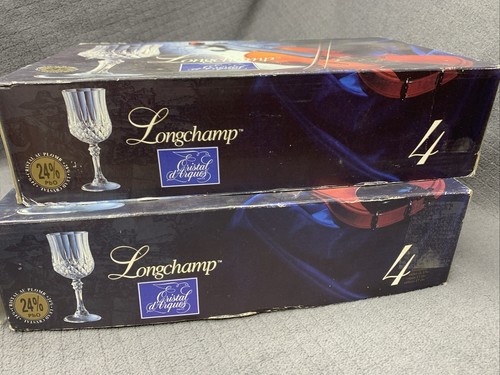 Vtg Cristal d'Arques Crystal Wine Glasses 5.75 oz LONGCHAMP Set of 8 FRANCE 1978 - Picture 11 of 14
