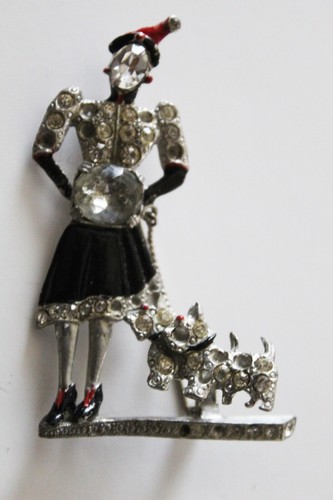 Staret Lady Walking Dogs Trembler Brosche aus prominenter Nachlass Sammlung - Bild 5 von 5