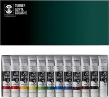 Turner Acryl Gouache Set of 12 20 ml Tubes From Japan New