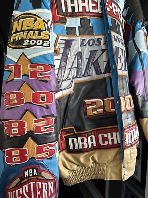 AUTHENTIC JEFF HAMILTON LA LAKERS THREE-PEAT KOBE & SHAQ LEATHER