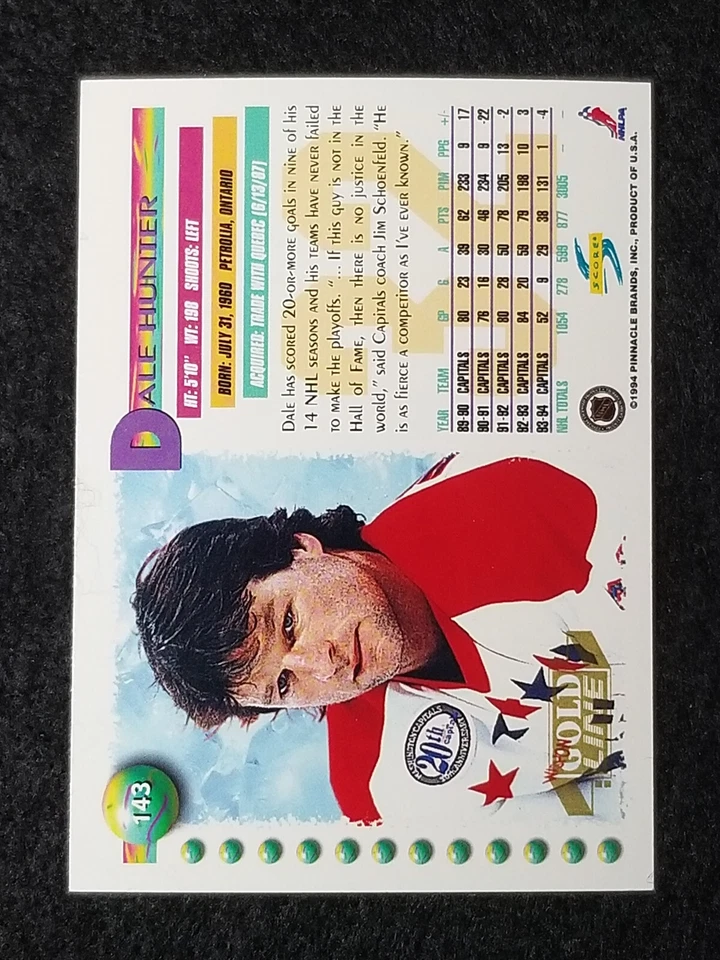 1994 - 95 Score Hockey Gold Line Parallel - Choose a Card - Image 2 of 4