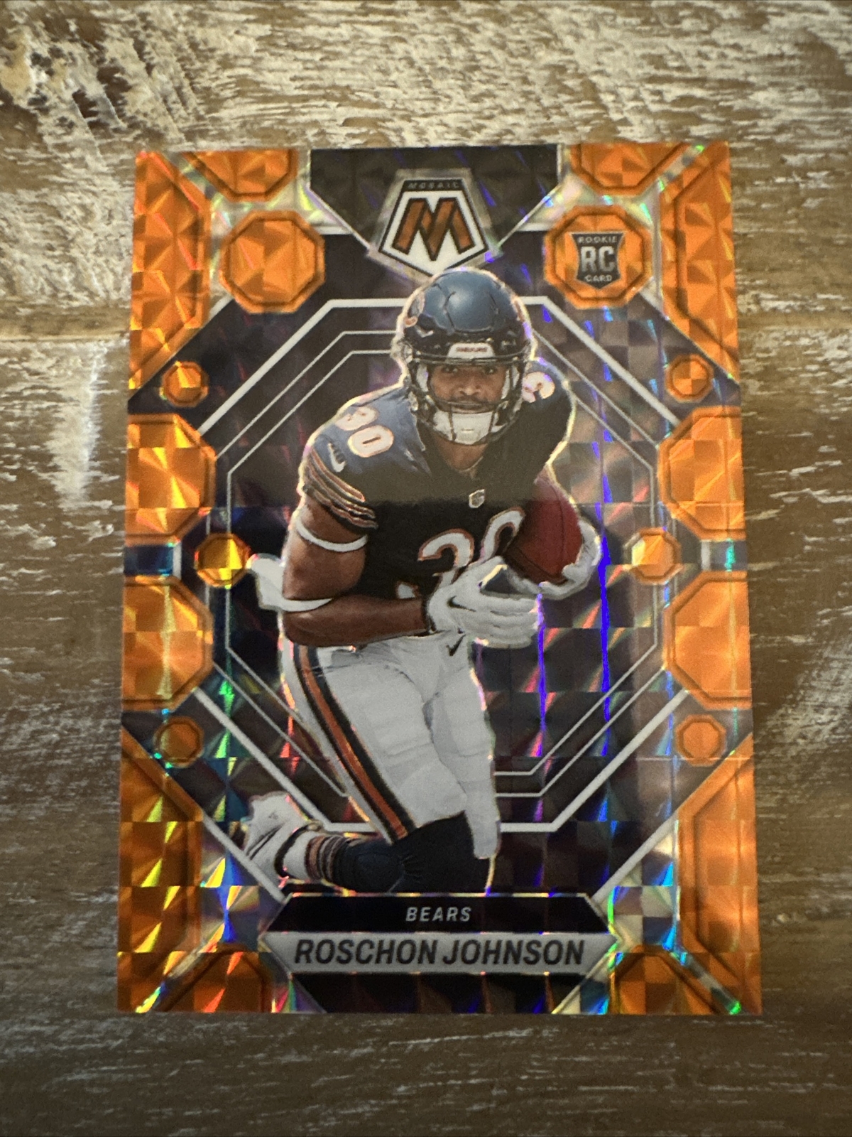 2023 Panini Mosaic Roschon Johnson Orange Mosaic /199 #359 Rookie Card RC