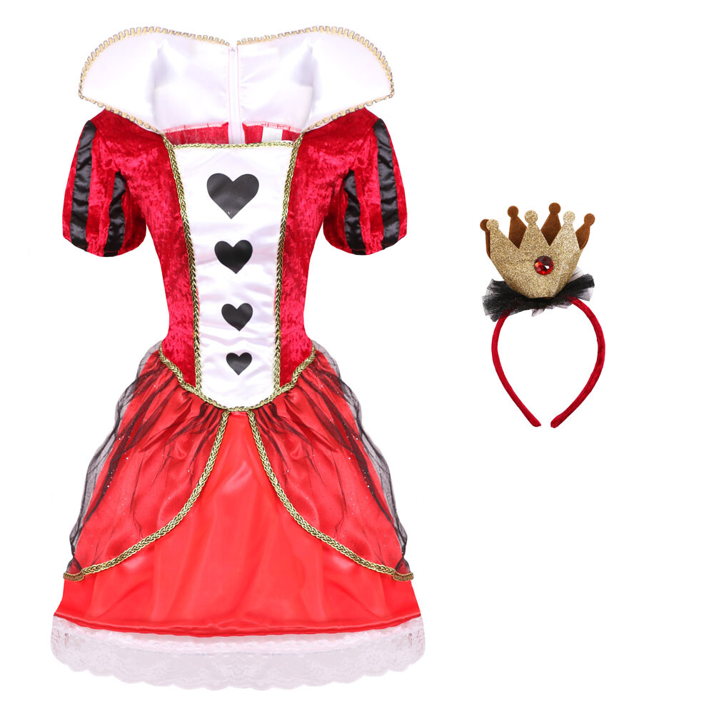 Herzdame Kostum Wunderland Kinder Erwachsene Alice Welt Buch Ebay