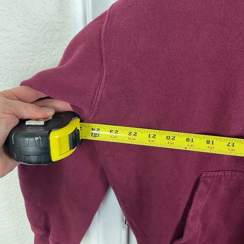 Y2K Blank Men’s Maroon Omni Active Force Hoodie Sweatshirt Pullover Size M - Picture 8 of 8