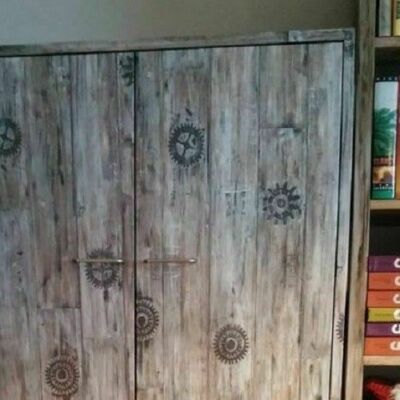 1m x 45cm MAKEOVER OLD WOOD WOODGRAIN SELBSTKLEBEND STICKYBACK KUNSTSTOFF FABLON