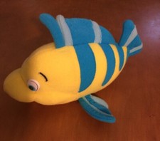Older Disney Fish Flounder Plush From The Little Mermaid 8"