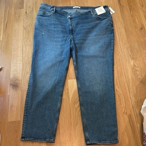 Abercrombie Jeans ‘90s Straight Ultra High Rise Crossover Waist NWT Size 24 - Picture 2 of 8