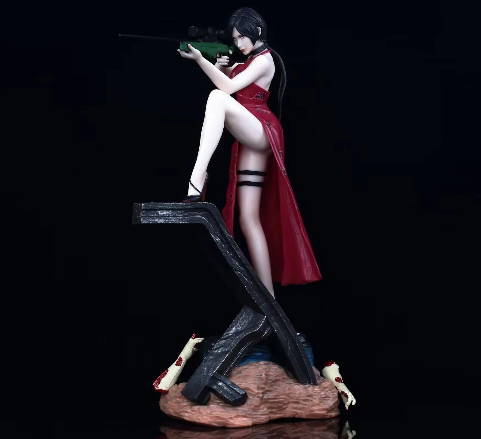 1/4 Resident Evil Ada Wong Resin Statue GLS006 Model Recast Green Leaf Cast  Off