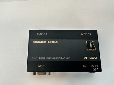 Kramer Tools 1:2 High Resolution VGA DA VP-200  Distribution Amplifier New