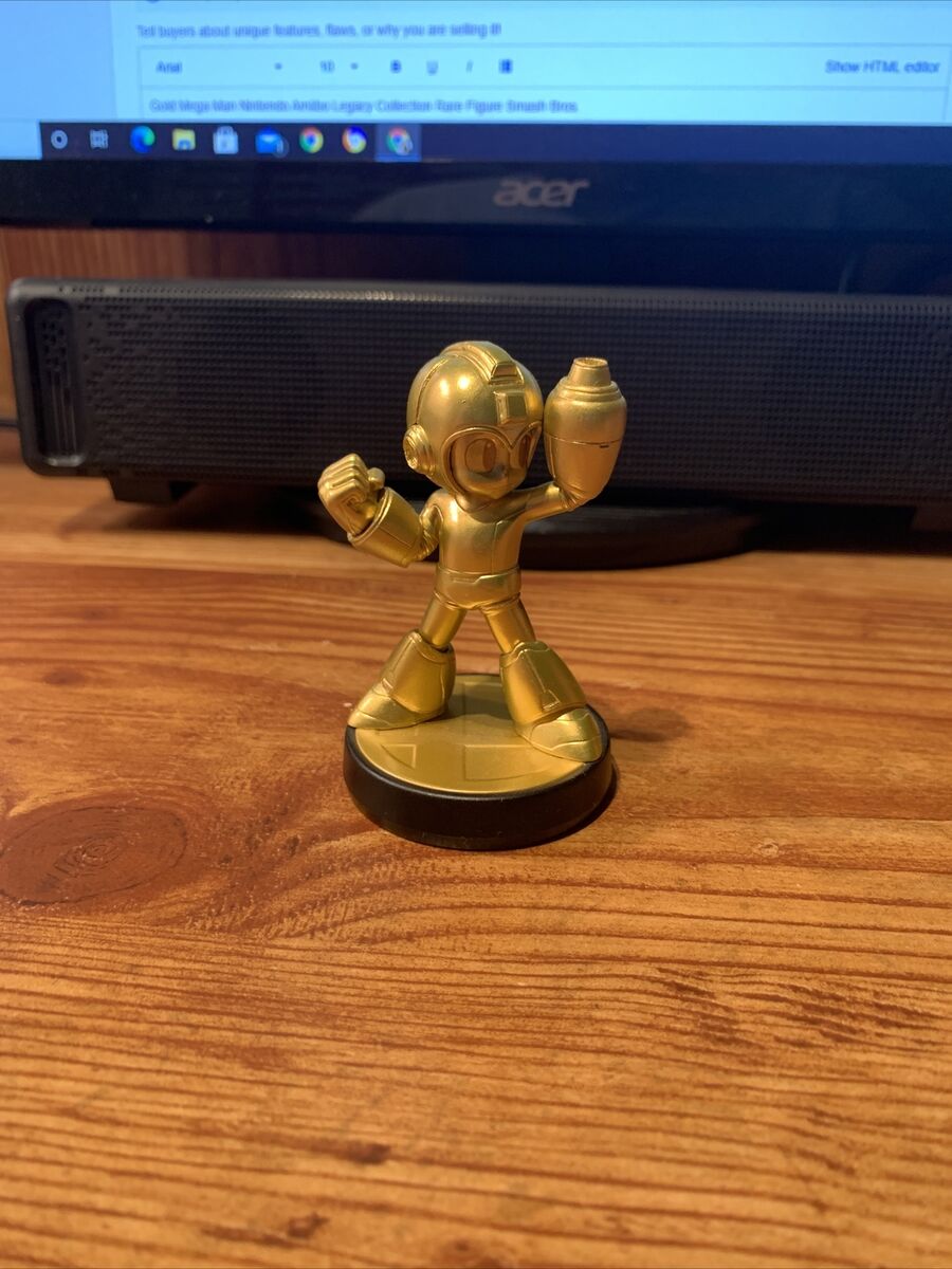 Gold Mega Man Nintendo Amiibo Legacy Collection Rare Figure Gold Mega Man Nintendo Amiibo Legacy Collection Rare Figure
