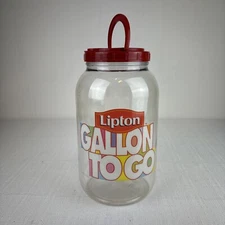 Vintage Lipton Tea Gallon To Go Jug, Retro Plastic Lightweight Rare